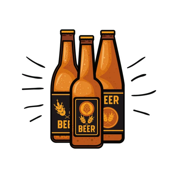 Απομονωμένη εικονίδιο μπουκάλια μπύρας — Διανυσματικό Αρχείο
