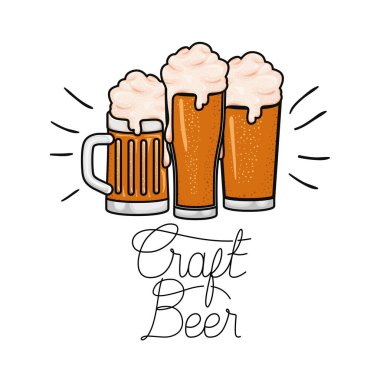 soğuk bir bira etiket izole simgesi