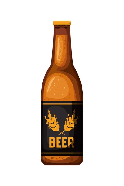 Üveg sör izolált ikon — Stock Vector