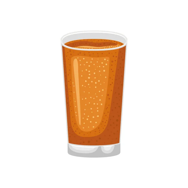 Glas met bier geïsoleerd icoon — Stockvector