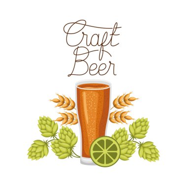 zanaat bira etiket izole simgesi