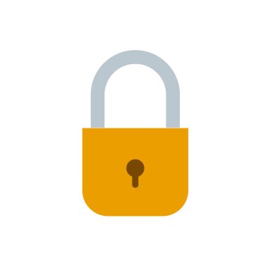 security padlock isolated icon clipart