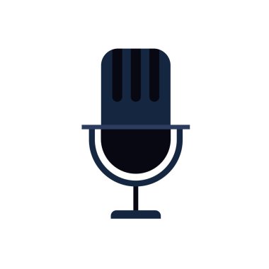 ses dalgası yalıtılmış simgesi olan mikrofon