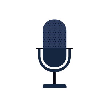 ses dalgası yalıtılmış simgesi olan mikrofon