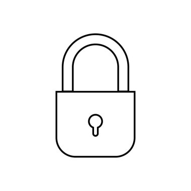 Güvenlik asma kilit izole simgesi