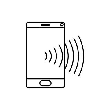 ses dalgası izole simgesi ile akıllı telefon