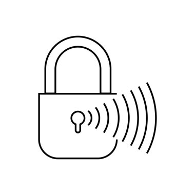 Güvenlik asma kilit izole simgesi