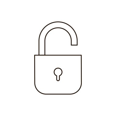 Güvenlik asma kilit izole simgesi