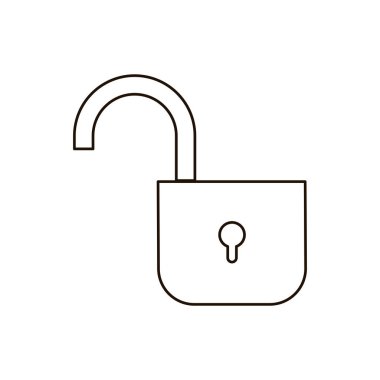 Güvenlik asma kilit izole simgesi