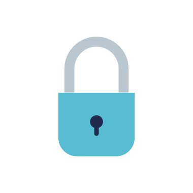 Güvenlik asma kilit izole simgesi