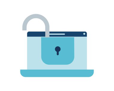 asma kilitli simge ile Laptop