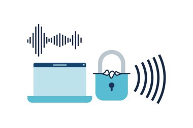 asma kilitli simge ile Laptop