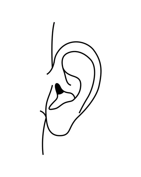 Carácter avatar oído humano — Vector de stock