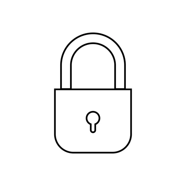 Sécurité cadenas icône isolée — Image vectorielle