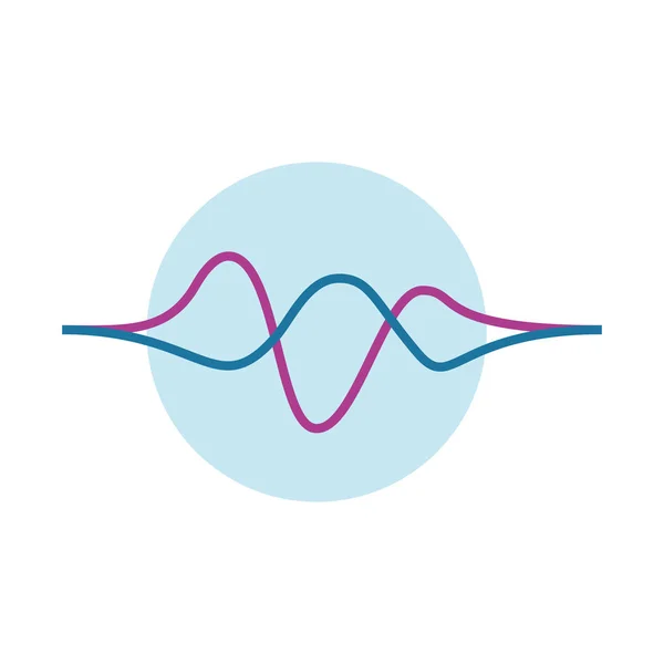 Icona isolata dell'onda sonora — Vettoriale Stock