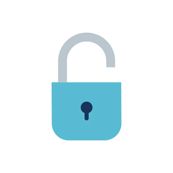 Open security padlock isolated icon — Stock Vector