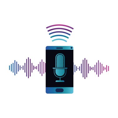 ses asistanı simgesi ile akıllı telefon