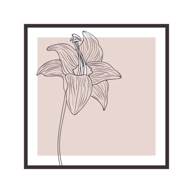 çiçekler ve yapraklar çerçeve izole simgesiyle