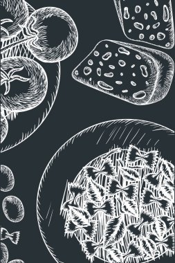 lezzetli İtalyan yemekleri paterni