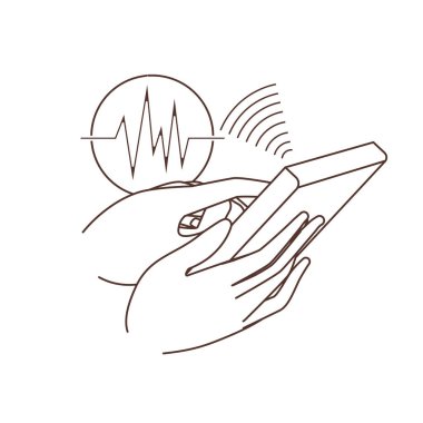 akıllı telefon ve ses dalgası ile eller