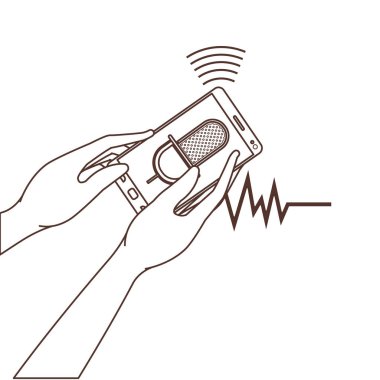 akıllı telefon ve ses asistanı ile eller