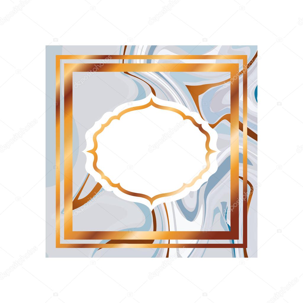 elegant frame victorian isolated icon