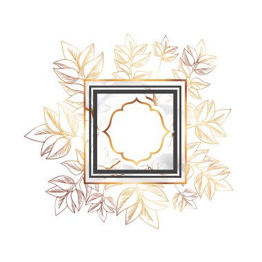 çerçeve ve çiçekler ile Victorian altın