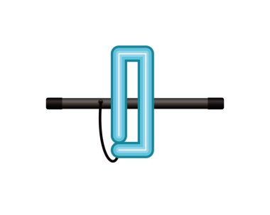 Neon ışık mektup izole simge