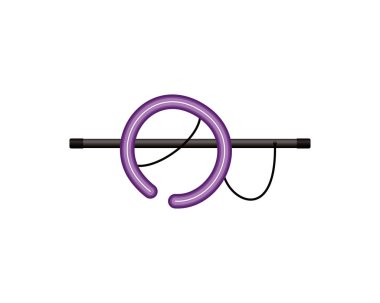 Neon ışık mektup izole simge