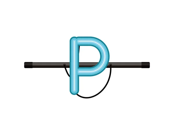 霓虹灯信隔离图标 — 图库矢量图片
