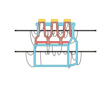 Neon ışık mektup izole simge