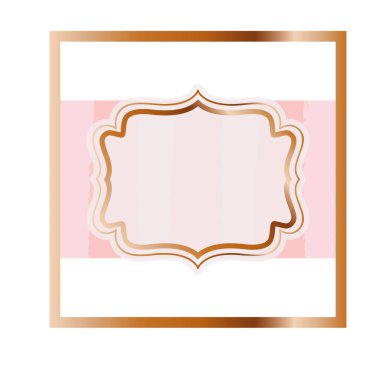 zarif çerçeve altın izole simgesi
