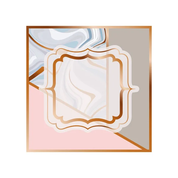 Картка з іконою мармурової текстури — стоковий вектор