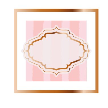 zarif çerçeve altın izole simgesi