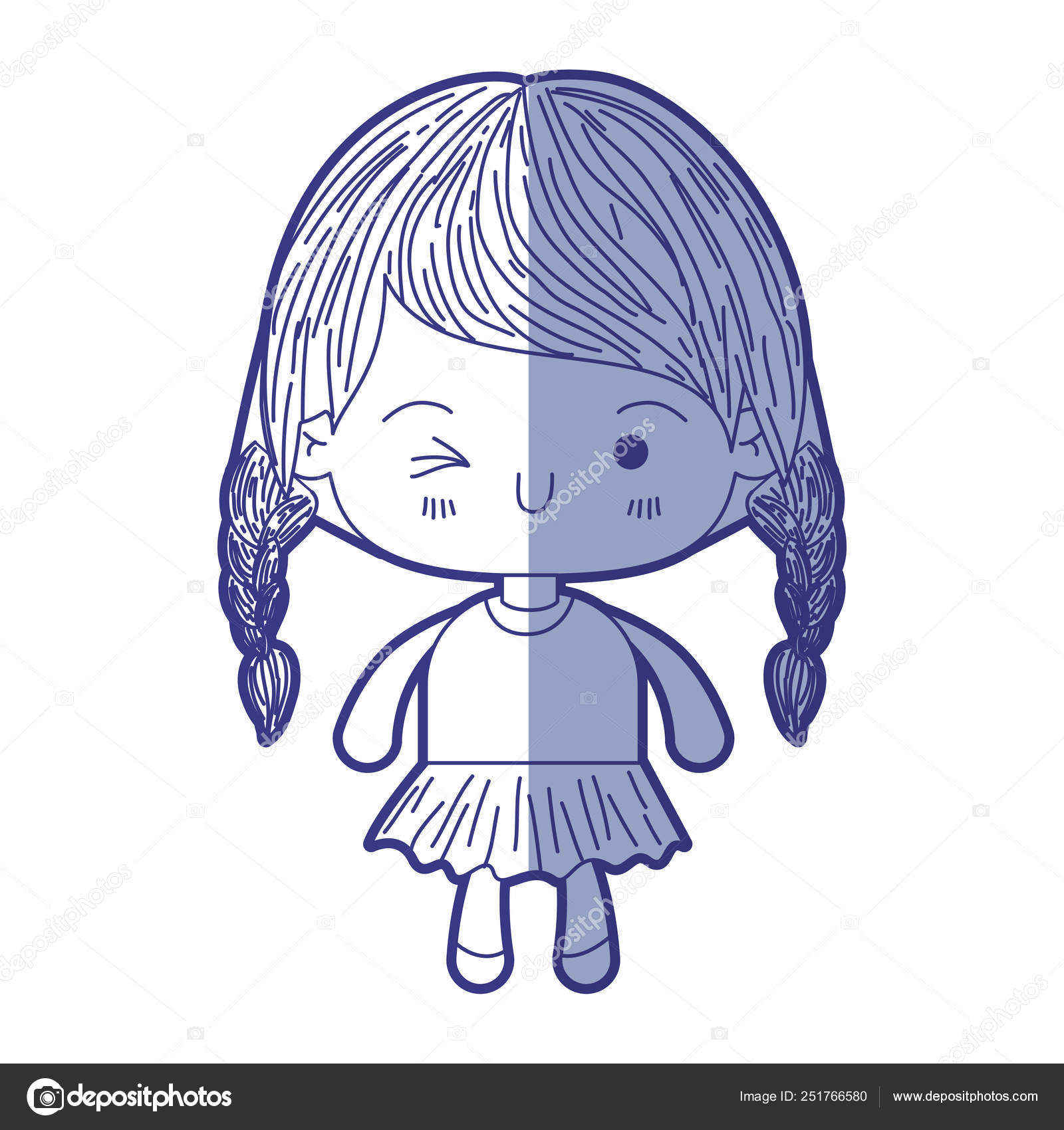 blurred boy of faceless head of little kid anime with haircut style, Stock  vector