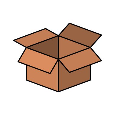 karton kutu renkli siluet açıldı