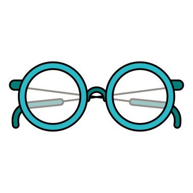 Gözlük renkli siluet simgesi