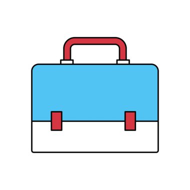 Yönetici evrak çantası Renk sektörler siluet