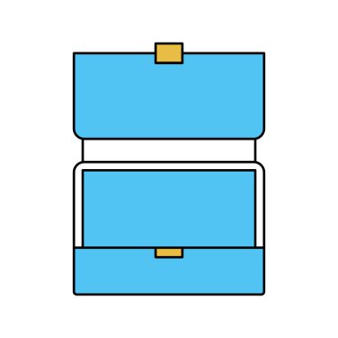 açılan yönetici evrak çantası Renk sektörler siluet