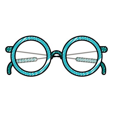 Gözlük renkli mum rengi siluet simgesi