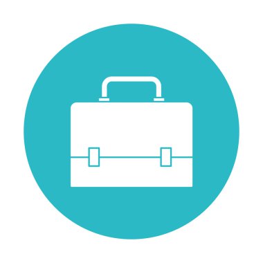 Executive evrak çantası ile daire açık mavi