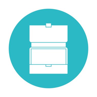 açılan yönetici evrak çantası ile daire açık mavi