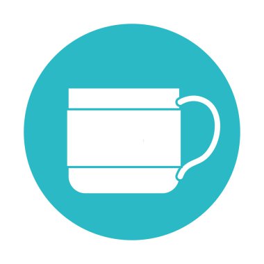 Daire açık mavi kahve bardağı