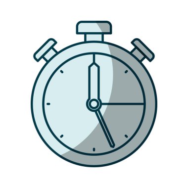 Kronometre mavi gölgeli siluet simgesi