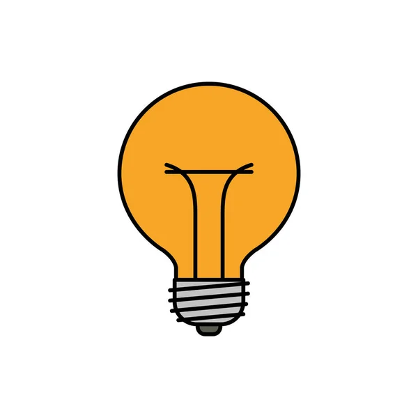 Silhueta colorida do ícone de luz da lâmpada —  Vetores de Stock