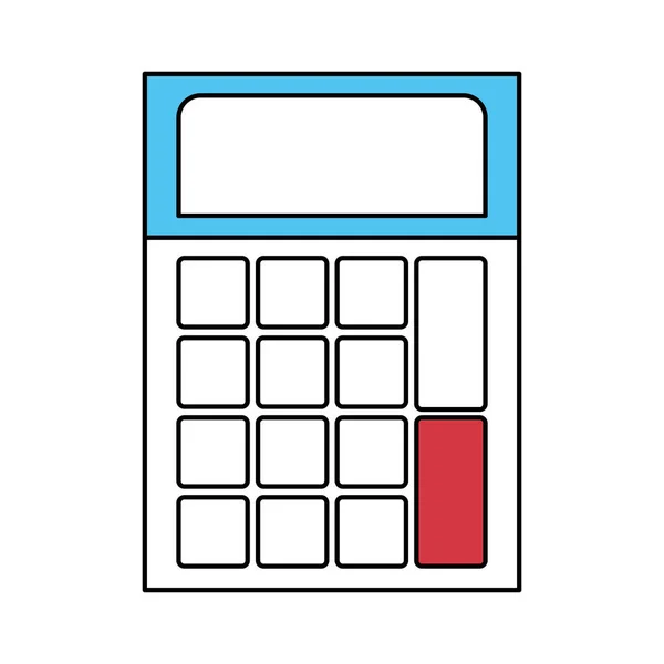 Silhueta de setores de cor de ícone de calculadora —  Vetores de Stock