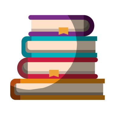 yer imi ile kitap yığını toplama gerçekçi renkli gölgelendirme görüntü