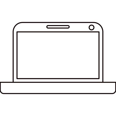 Modern Dizüstü Teknik kroki siluet