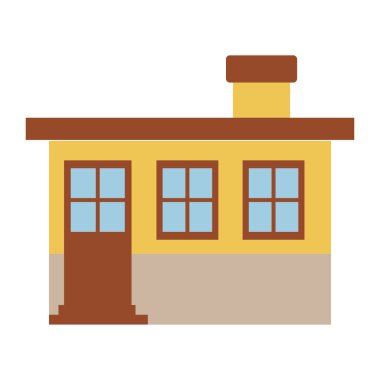 baca ile küçük ev cephe açık renk siluet