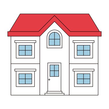 iki katlı renk bölümleri siluet cephe ev